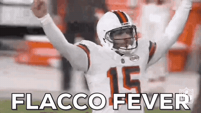 Football Player Arms Up Flacco Fever GIF