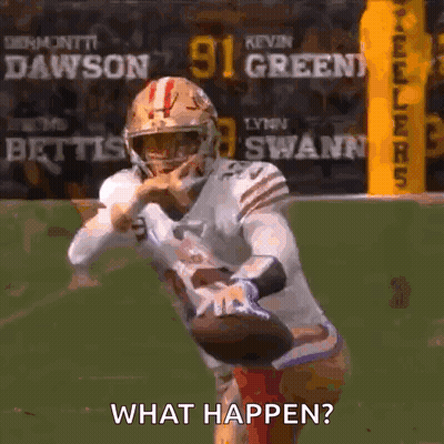 Football Player Asking What Happens GIF