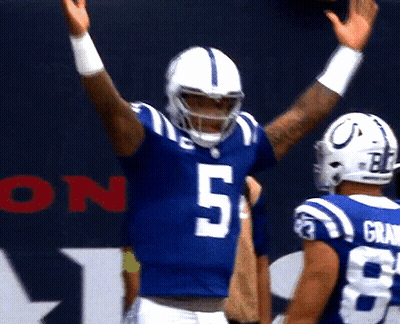 Football Player Blue Uniform Number 5 GIF