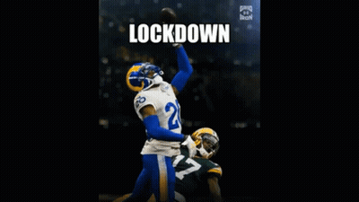 Football Player Catching Ball Mossed GIF