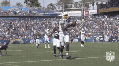 Football Player Catching NFL Pass GIF