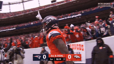 Football Player Celebrating 2Nd And Goal GIF