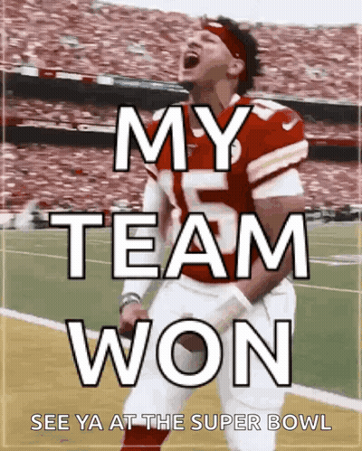 Football Player Celebrating Super Bowl Win GIF