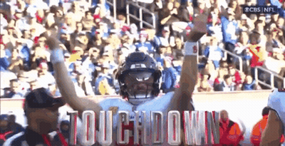 Football Player Celebrating Touchdown GIF