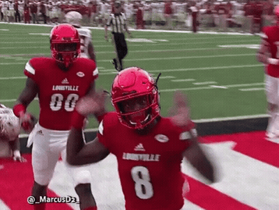 Football Player Celebrating Touchdown GIF