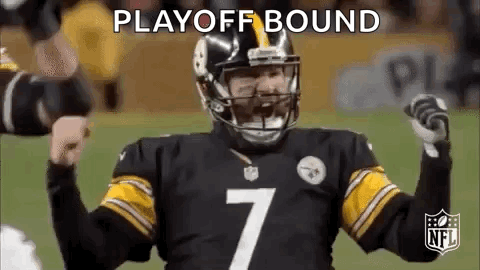 Football Player Celebrating Victory GIF
