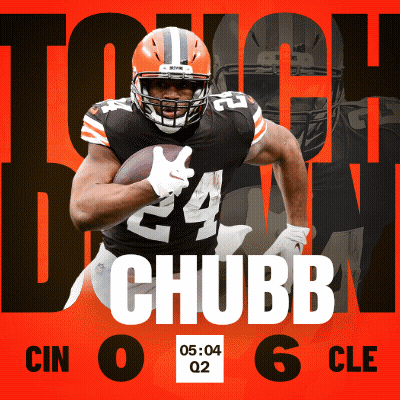Football Player Chubb Poster GIF