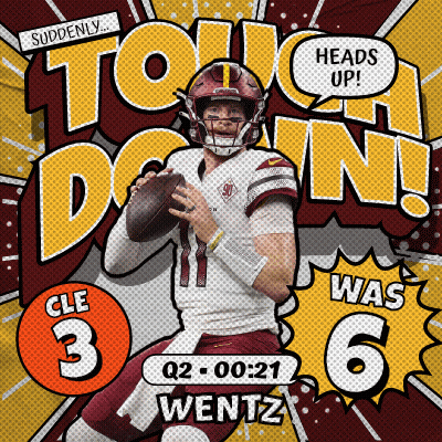 Football Player Cle 3 Wentz Holding Football GIF