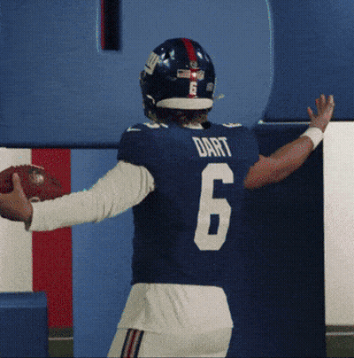 Football Player Dart Holding Ball GIF