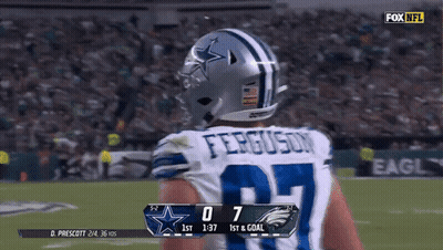 Football Player Ferguson On Back GIF