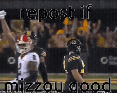 Football Player Fist In Air Repost If Mizzou Good GIF