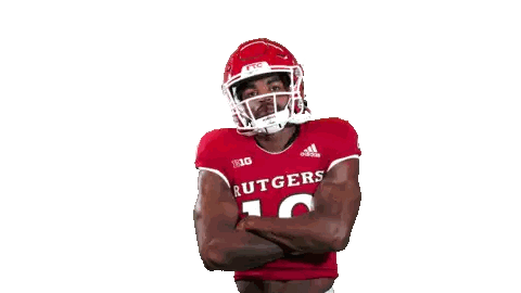 Football Player Flexing Muscles Sticker