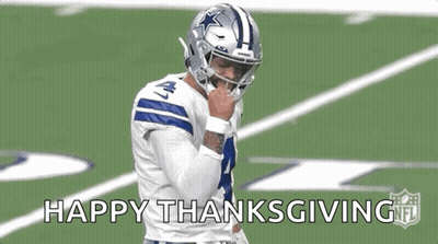 Football Player Happy Thanksgiving GIF