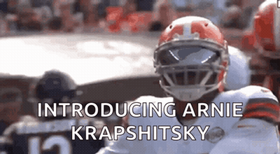 Football Player Helmet Introducing Arnie Krapshinsky GIF