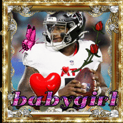 Football Player Holding Ball Saying Babygirl GIF