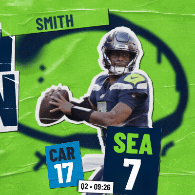 Football Player Holding Ball With Score 6-0 GIF