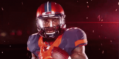 Football Player Holding Football GIF