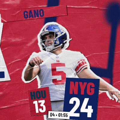 Football Player Holding Nyg 24 Sign GIF
