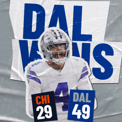 Football Player Holding Sign Saying Dal 49 GIF