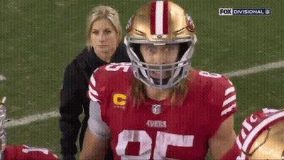Football Player In 49Ers Jersey On Field GIF