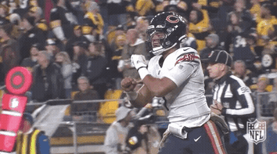 Football Player In Bears Uniform Running With Ball GIF