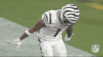 Football Player in Bengals Jersey