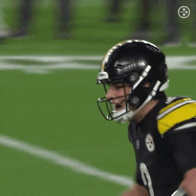 Football Player In Black Helmet Running GIF