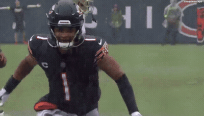 Football Player In Black Jersey Number 1 GIF