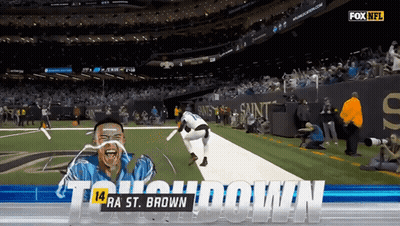 Football Player In Black Jersey Number 14 GIF