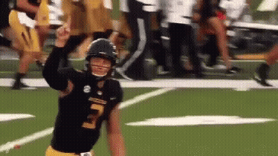 Football Player In Black Jersey Number 3 GIF