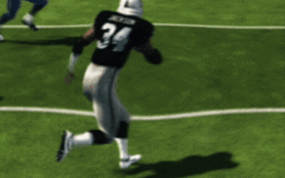Football Player In Black Jersey Number 3 GIF