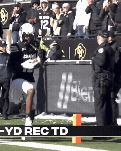 Football Player In Black Uniform Number 12 GIF