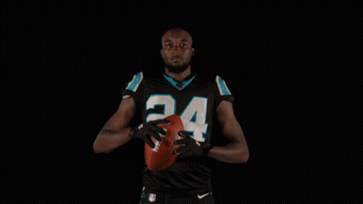 Football Player In Black Uniform Number 24 GIF
