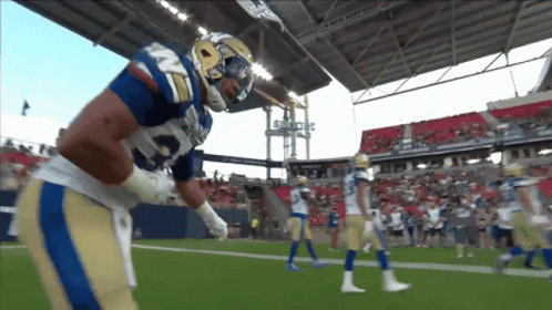 Football Player In Blue And White Number 20 GIF