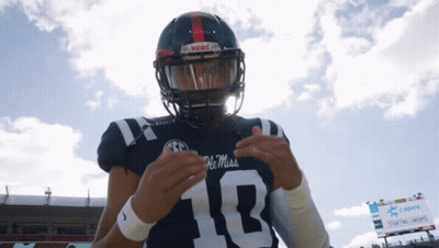 Football Player In Blue And White Uniform Number 13 GIF