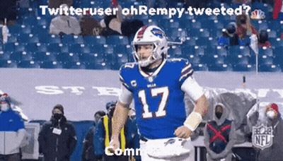 Football Player In Blue Jersey 17 Running GIF