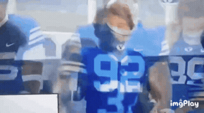 Football Player In Blue Jersey 92 Dancing GIF