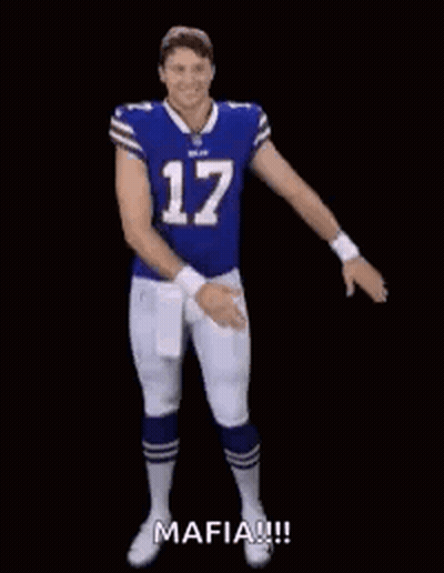 Football Player In Blue Jersey And White Pants Dancing GIF