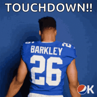Football Player In Blue Jersey Barkley 26 GIF