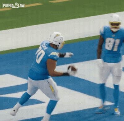 Football Player In Blue Jersey Number 10 GIF