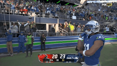 Football Player In Blue Jersey Number 11 GIF