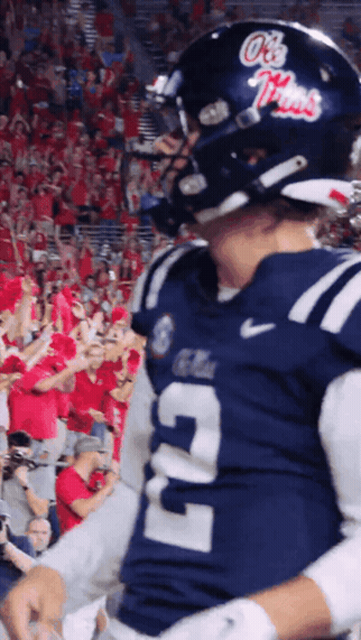 Football Player In Blue Jersey Number 2 GIF