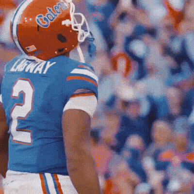 Football Player In Blue Jersey Number 2 GIF