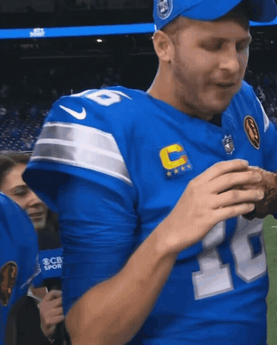 Football Player In Blue Jersey Number 22 GIF