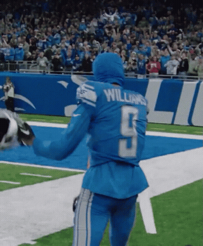 Football Player In Blue Jersey Number 5 GIF