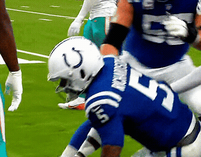 Football Player In Blue Jersey Number 7 GIF