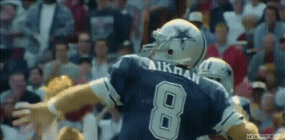 Football Player In Blue Jersey Number 8 GIF