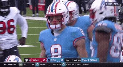 Football Player In Blue Jersey Number 9 GIF