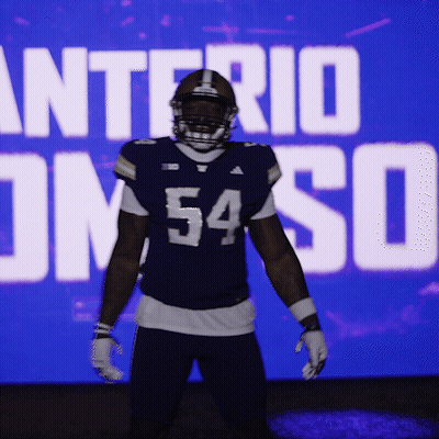 Football Player In Blue Jersey Number 9 GIF