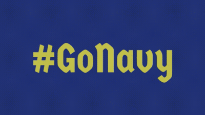 Football Player In Blue Jersey With Letter N GIF